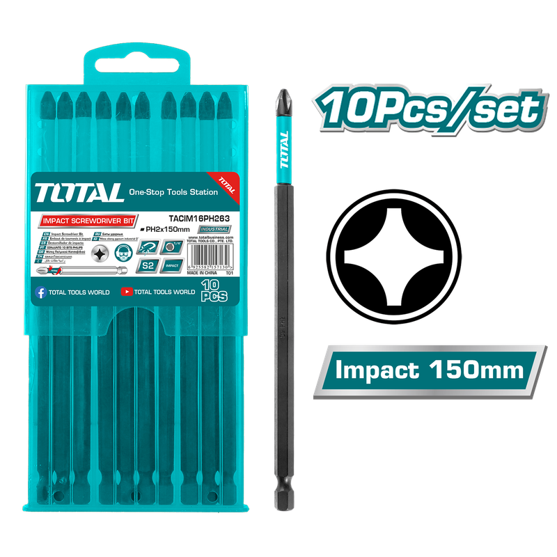 PH2X6" 10PCS Impact screwdriver bit