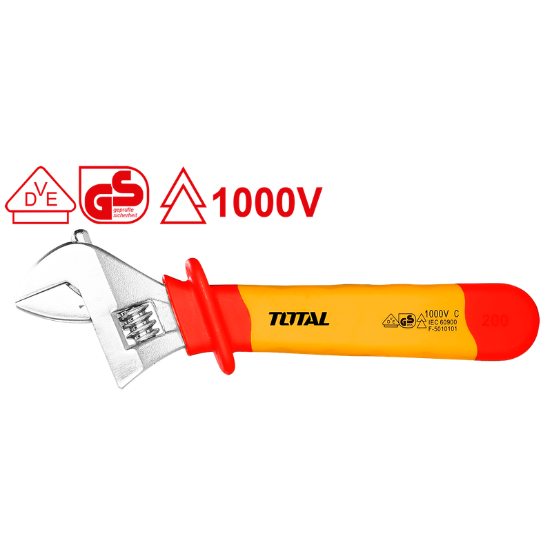 Insulated adjustable wrench (VDE Certified)