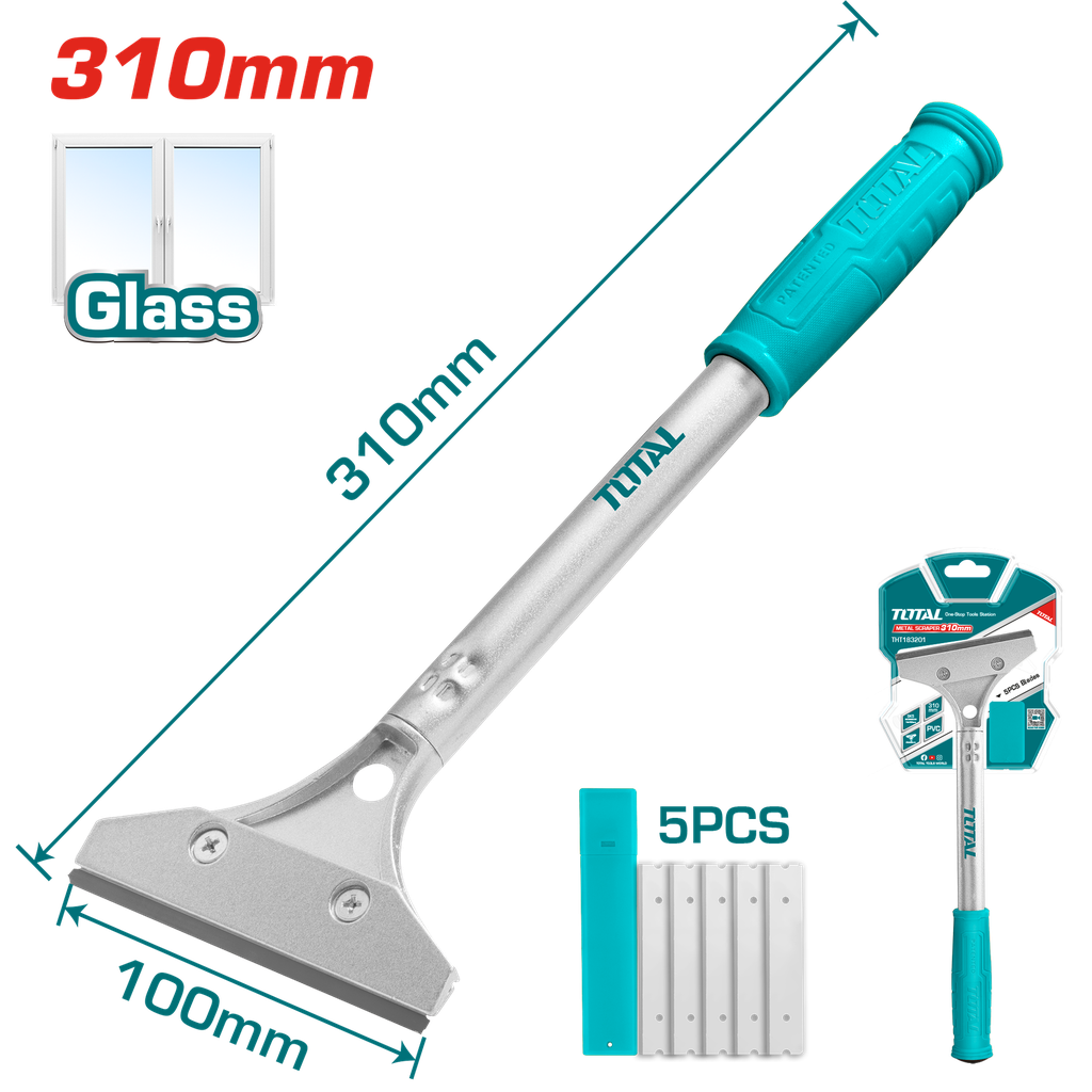 12" Metal scraper with 5PCS extra blades