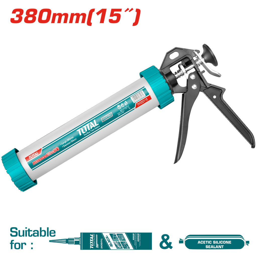 [THT20115] 15" (600ml) pistolet à mastic pour cartouche saucisse