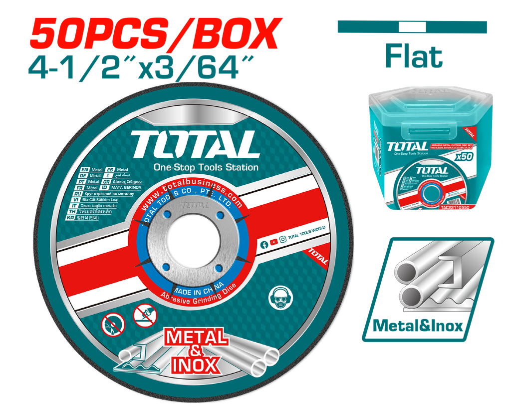 4.5"X3/64"X7/8"50PCS metal cutting disc set
