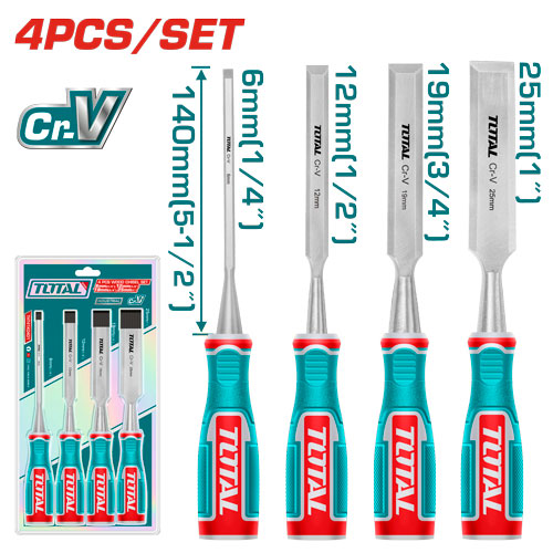 4 Pcs wood chisel set