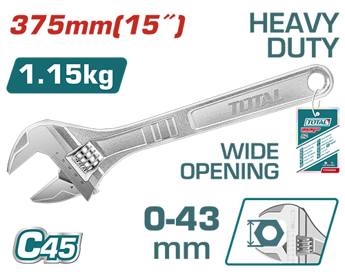 15" Adjustable wrench
