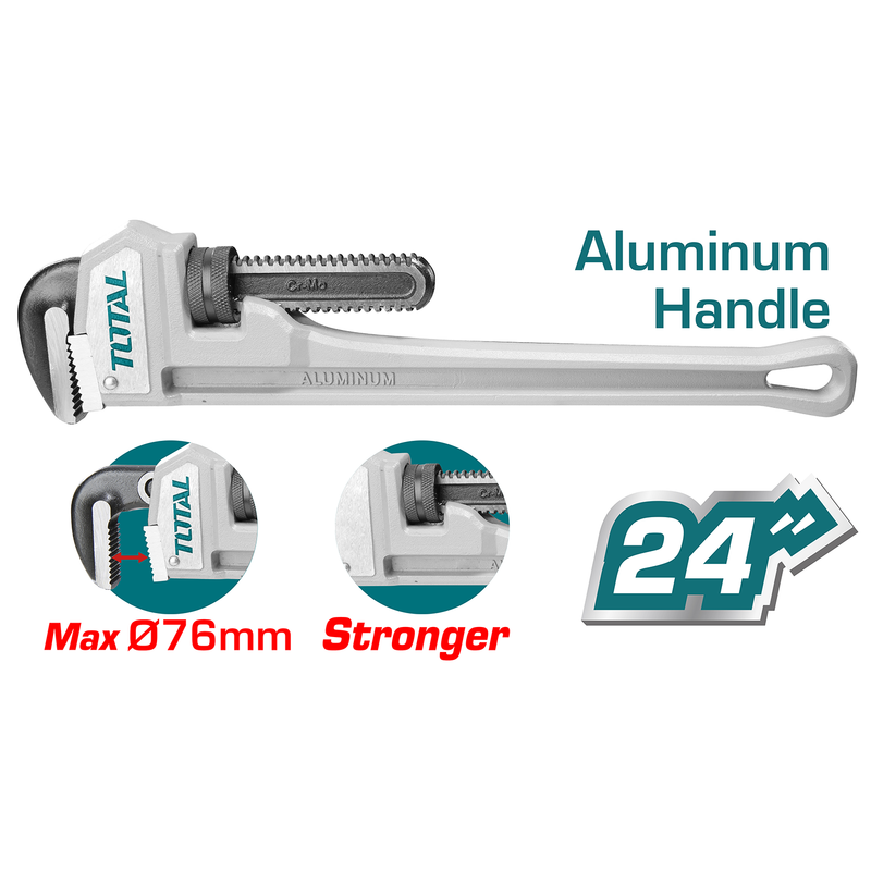 24" clé à griffe manche aluminium