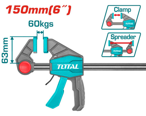 6" Quick bar clamp