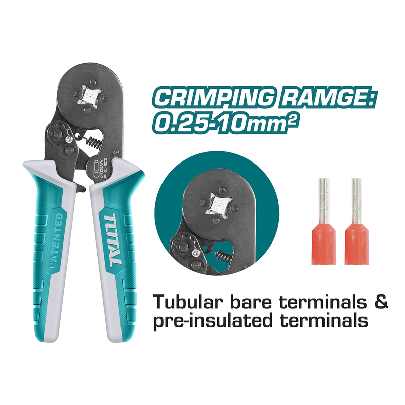 Ratchet crimping plier (0.25-10mm²)