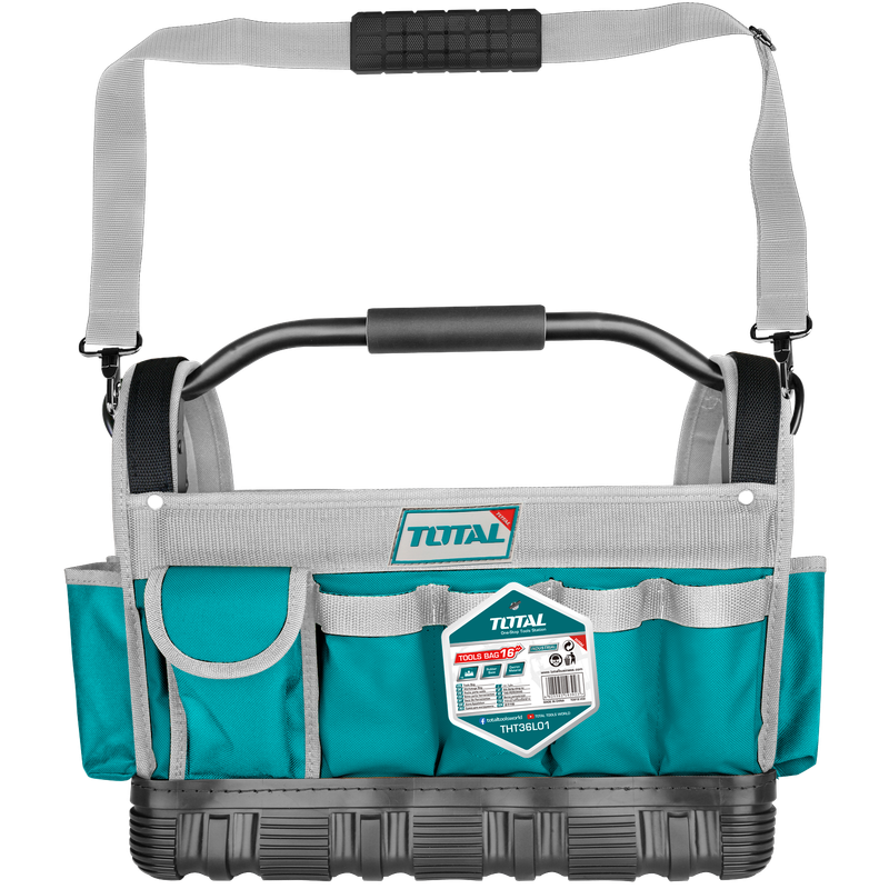 16" Industrial Tool bag with metal handle(Reinforced Base)