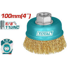 4" Cup wire brush with nut