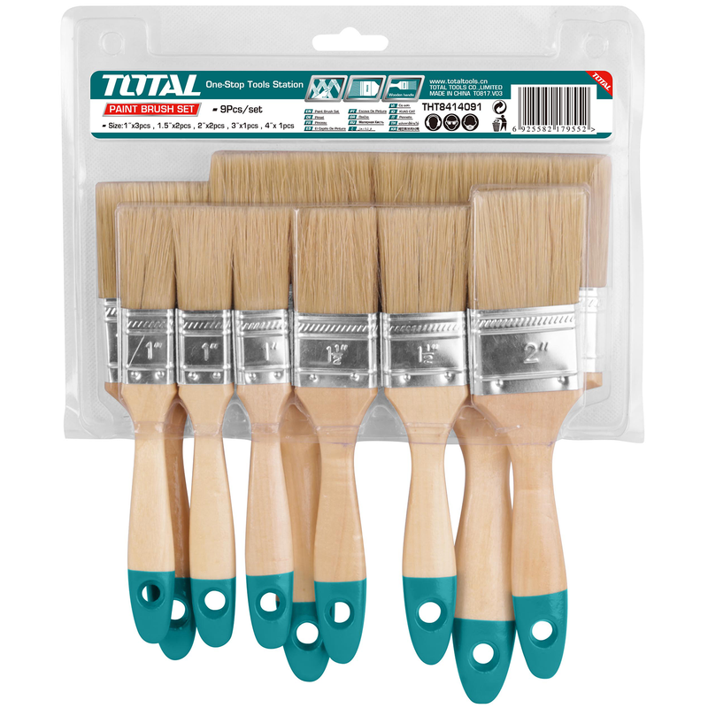 9pcs jeu de pinceaux