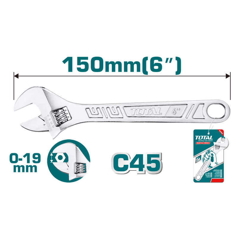 6" Adjustable wrench
