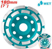 7" meule boisseau double rangée