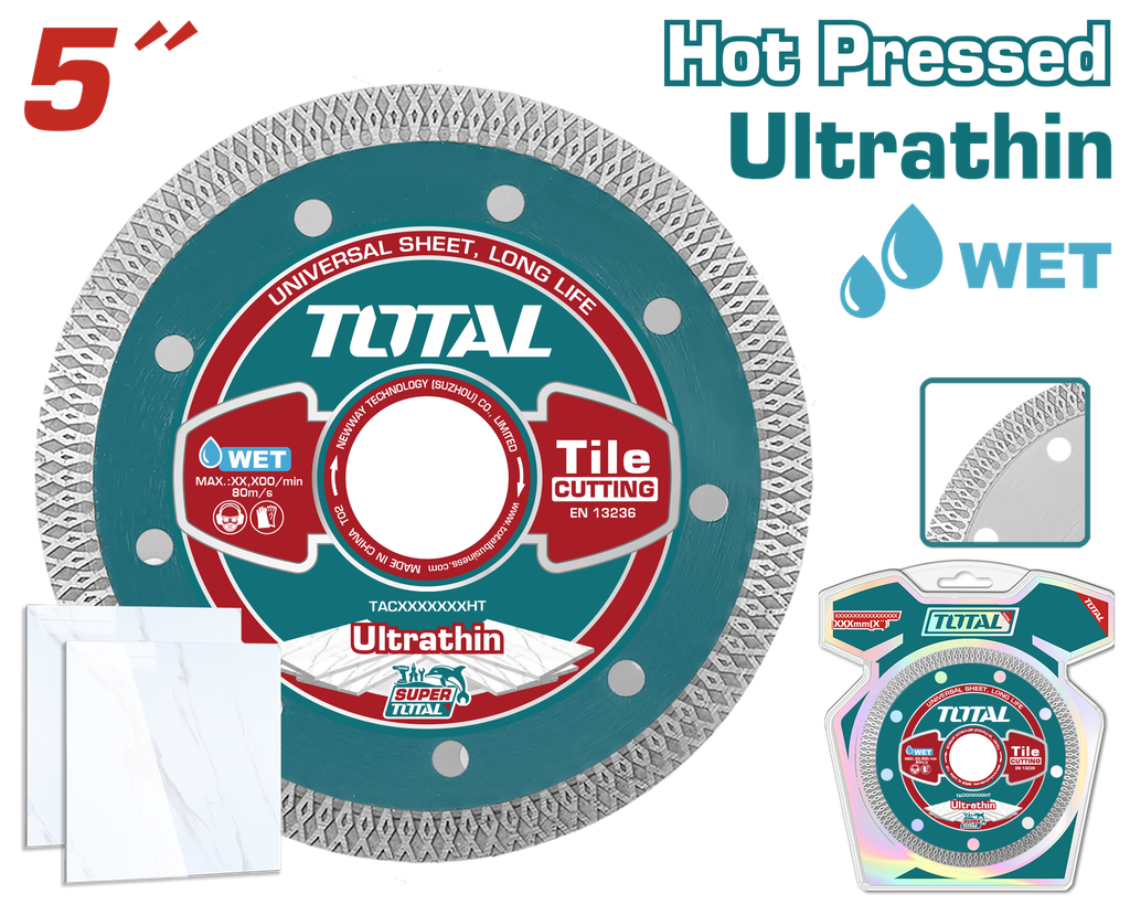 [TAC2181251HT] Disque diamant ultra fin 5"X7/8" (jante en maille)