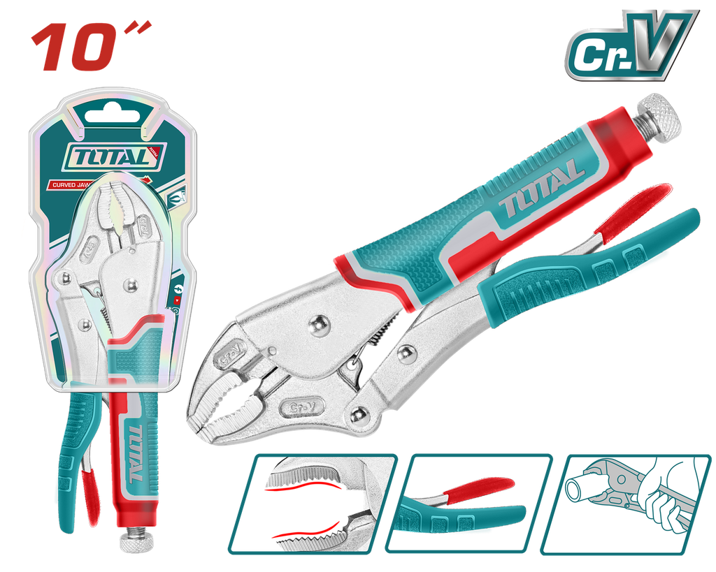 10" Industrial Curved jaw lock plier