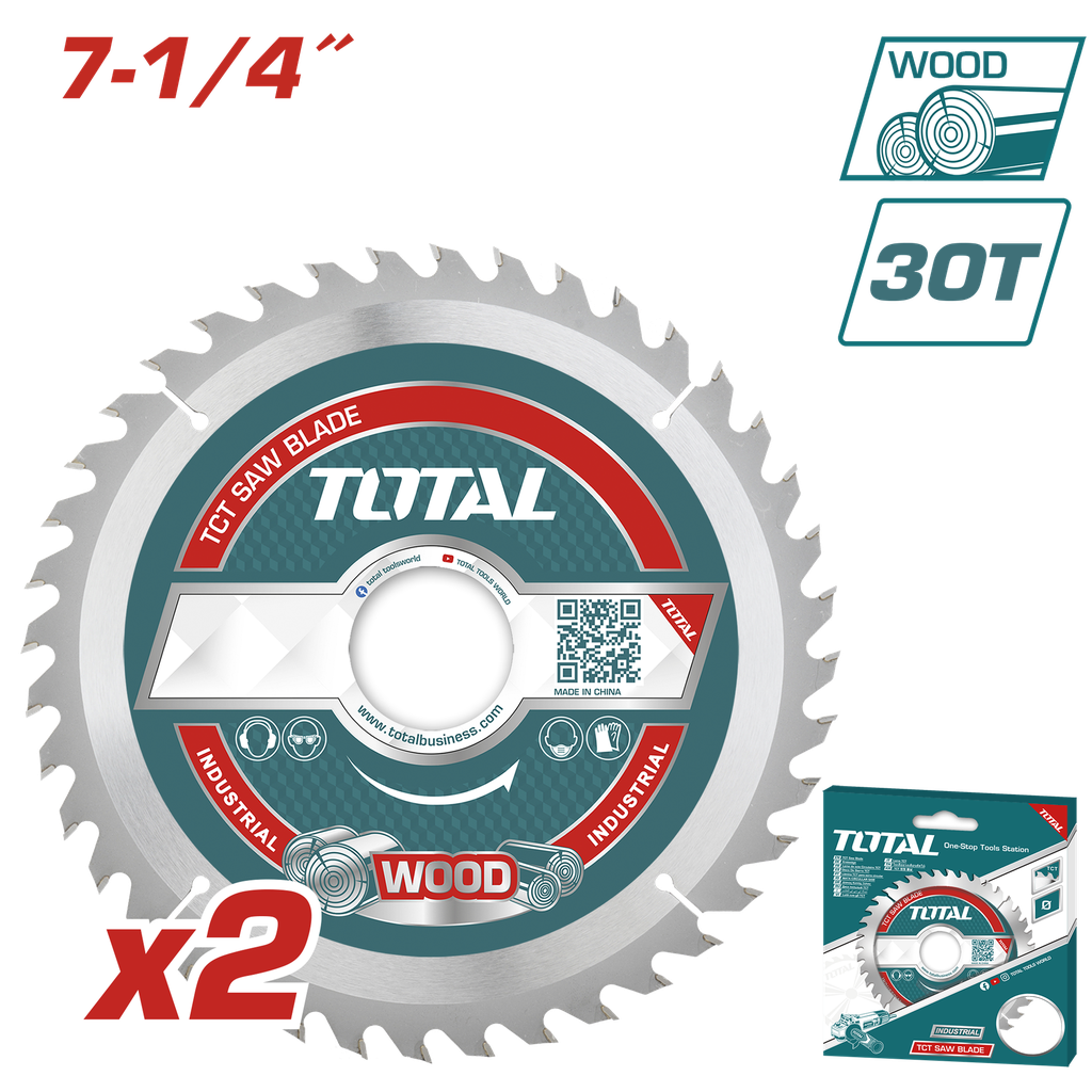 2PCS TCT saw blade 7-1/4" 30T for wood