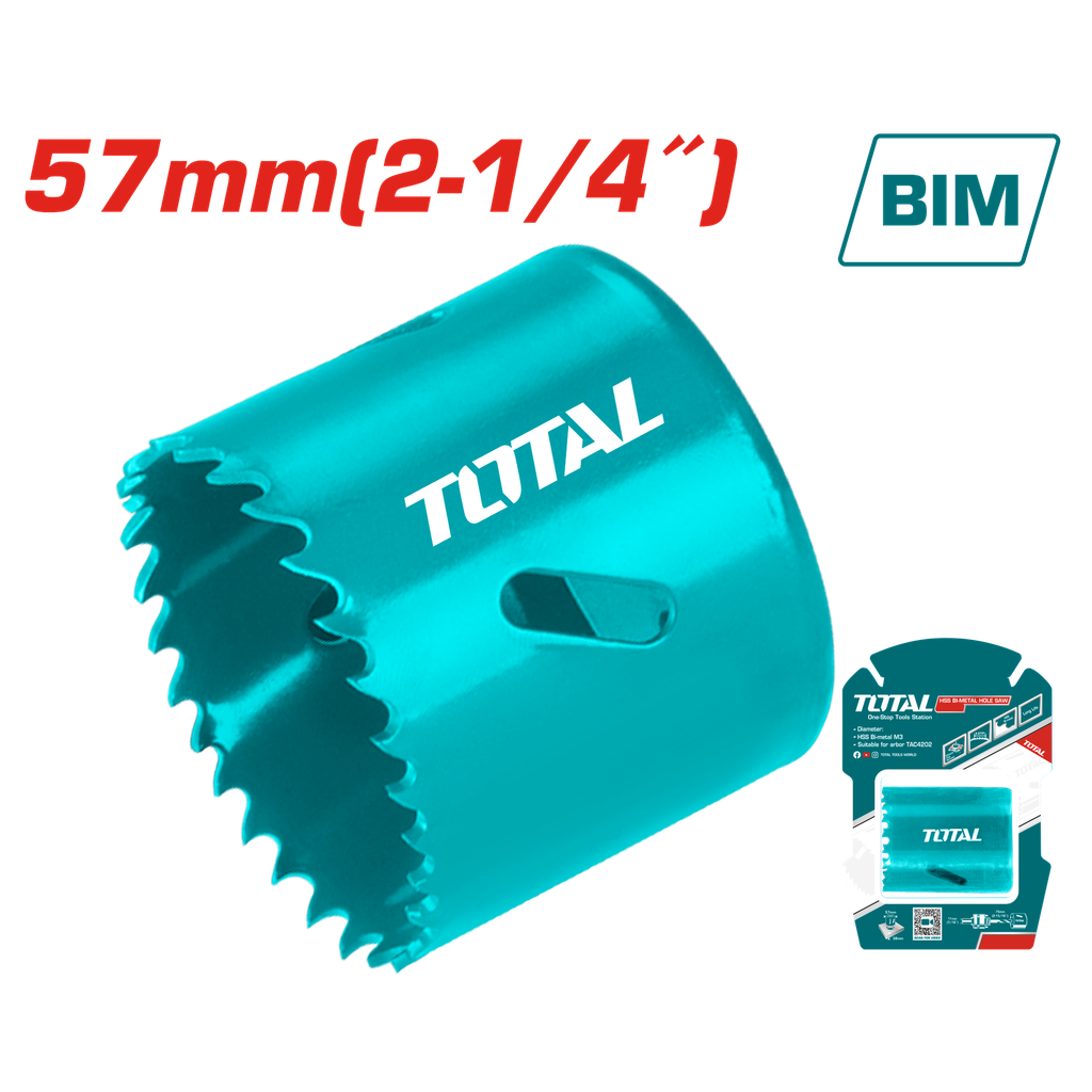 2-1/4"(57MM) X1-1/2" Bi-metal Hole saw