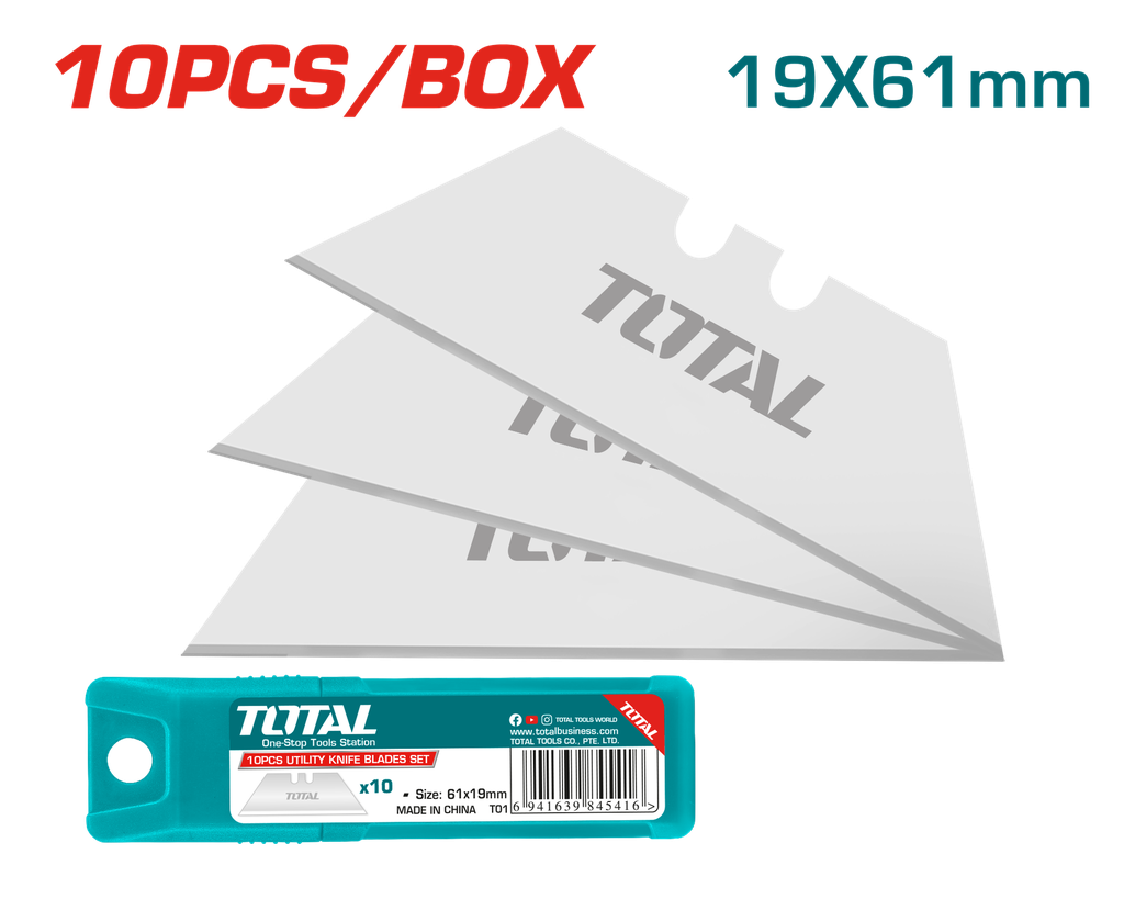 10 Pcs utility knife blades set
