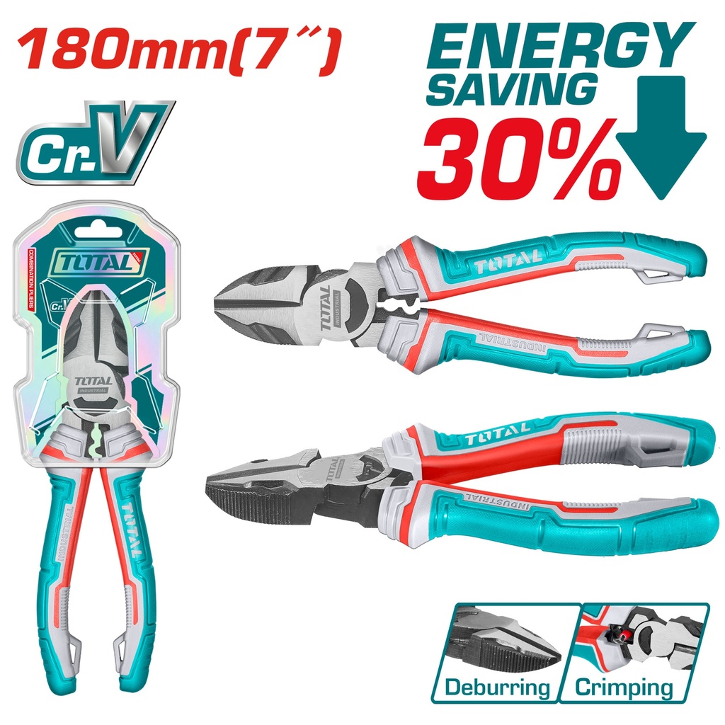 7" High leverage diagonal cutting pliers