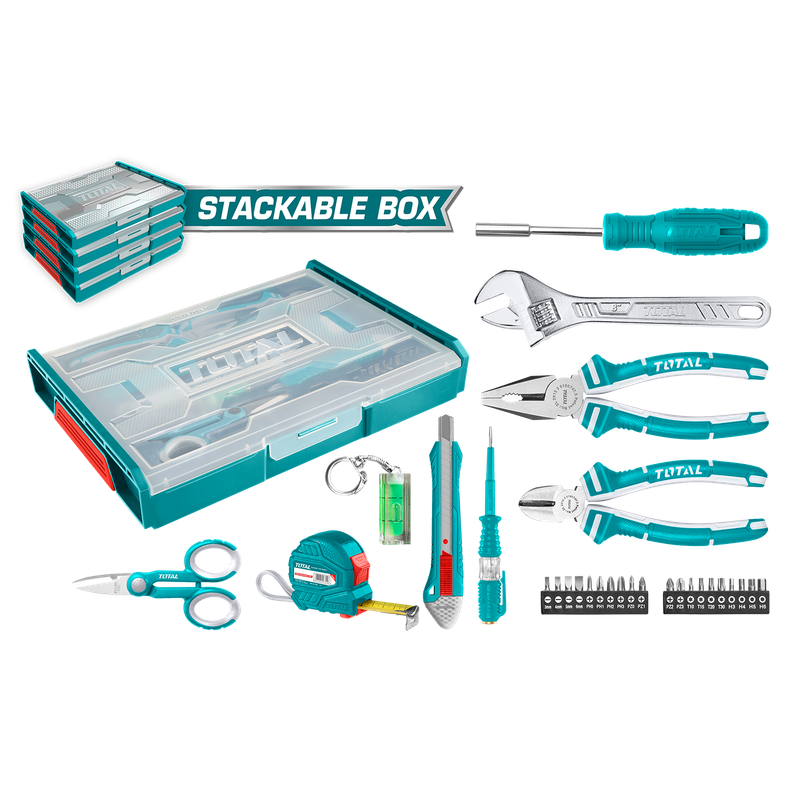 29 Pcs stackable household tools set