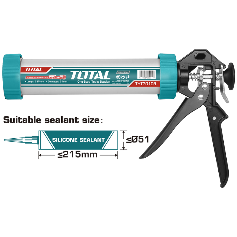 9" pistolet à mastic en aluminium