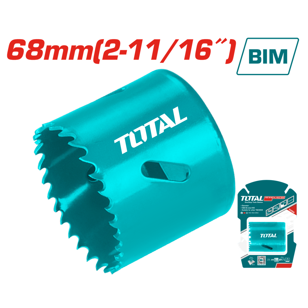 2-11/16"(68MM) X1-1/2" Bi-metal Hole saw