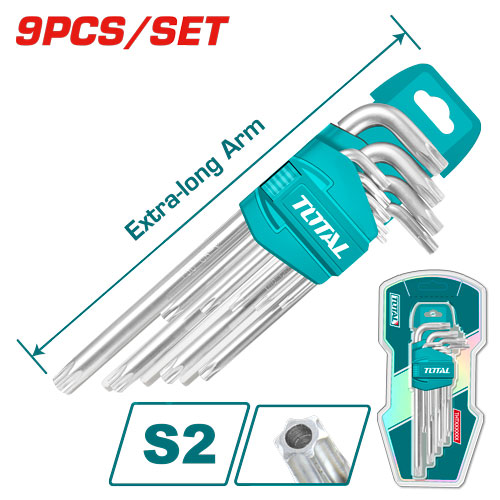 9 pcs long clé torx set