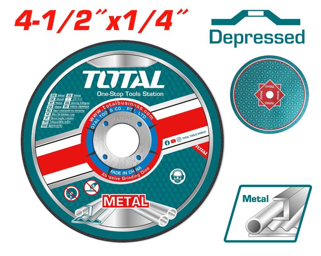 4.5"X1/4"X7/8" Abrasive metal grinding disc