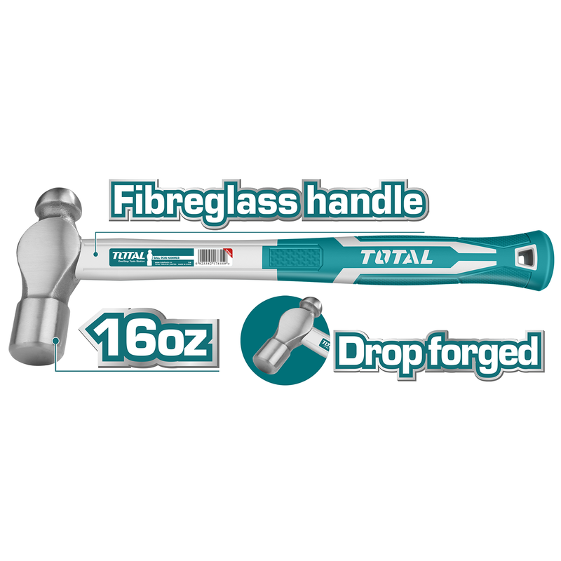 16Oz Ball pein hammer(Fiberglass Handle)