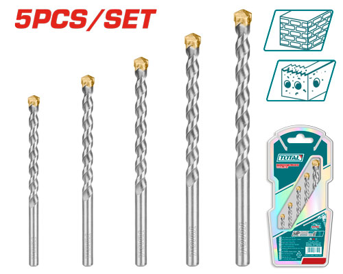 5 PCS Masonry drill bits set