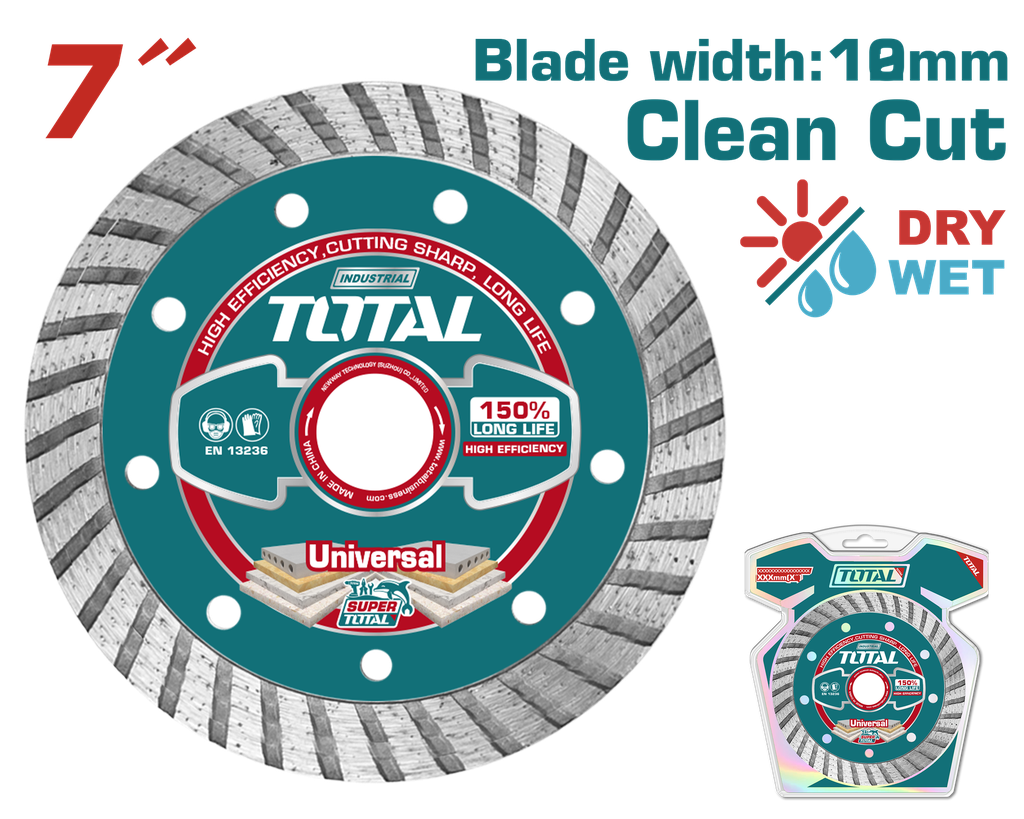 7"X7/8" Industrial Turbo diamond disc
