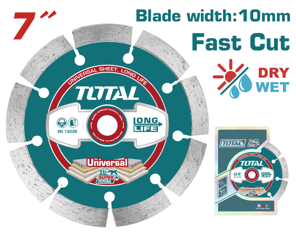 7"X7/8"X5/16"  Dry diamond disc