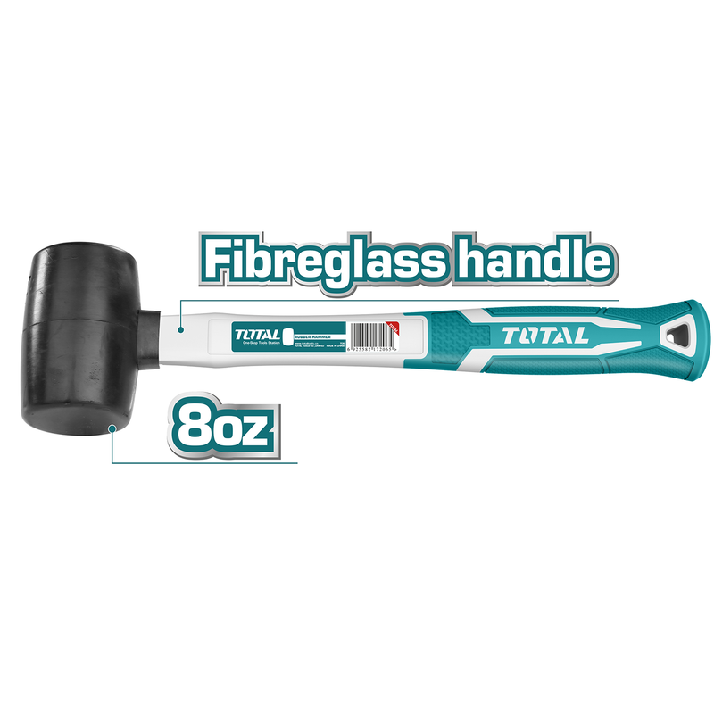 8oz black maillet en caoutchouc