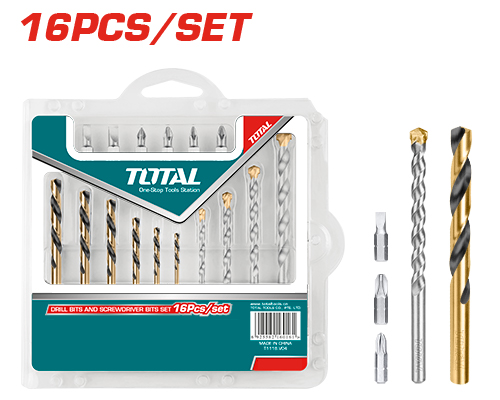 Drill bits and screwdriver bits set