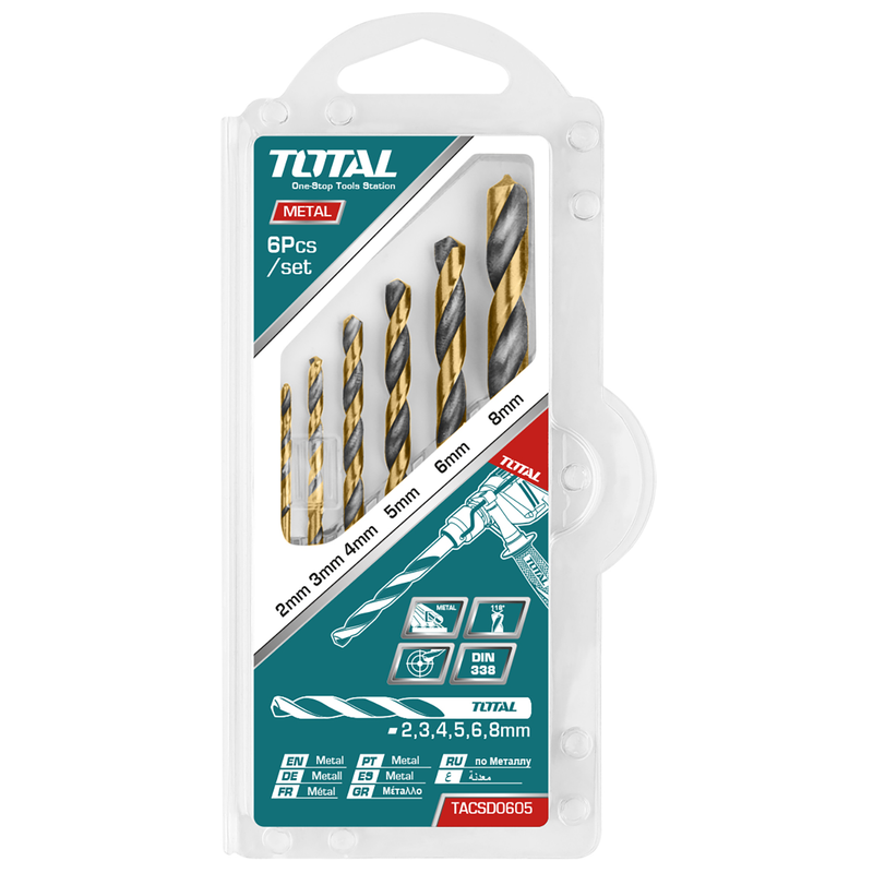 6PCS HSS twist drill bits set