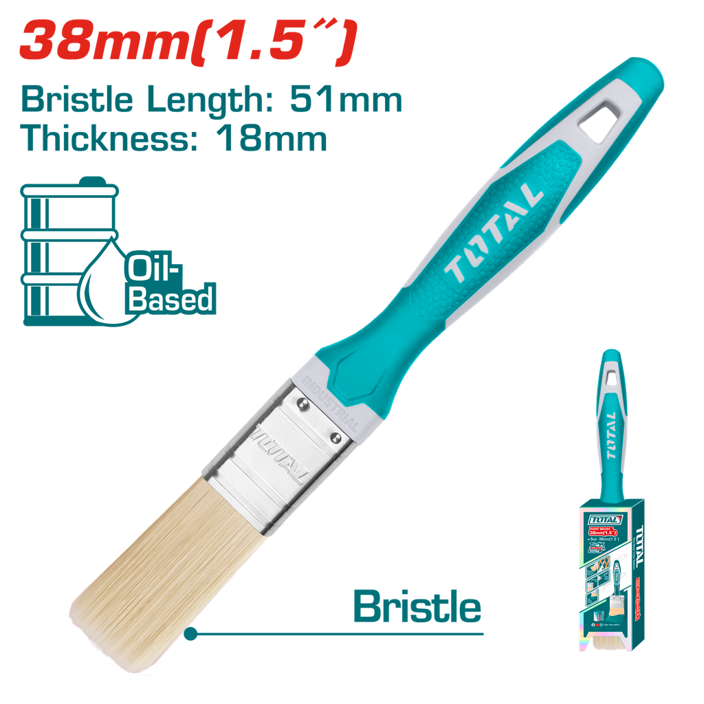 1.5" Industrial Paint brush(rubber covered handle)