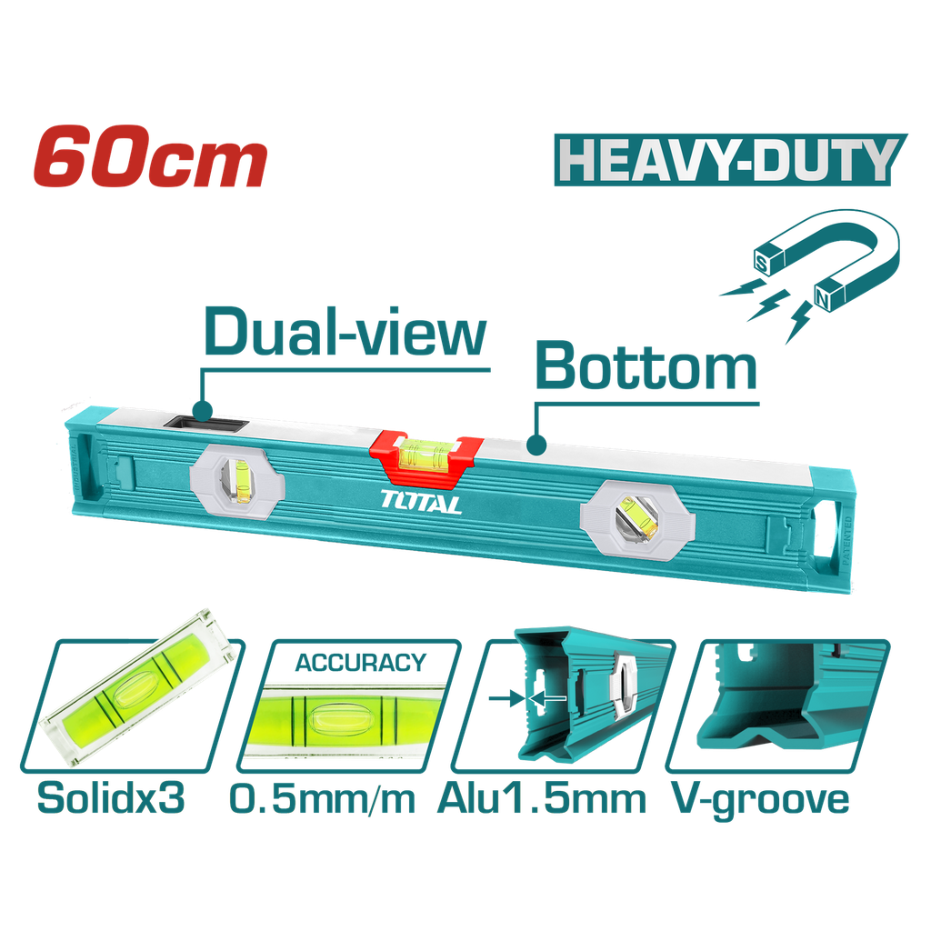 24" Heavy Duty Spirit level(With powerful magnets)