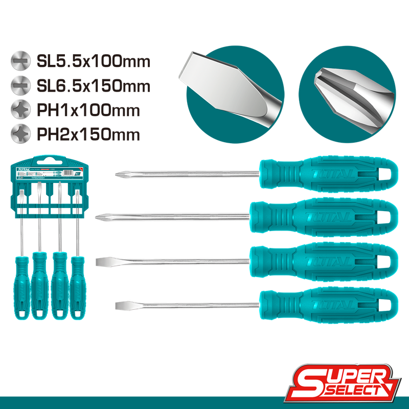 4 pcs screwdriver set