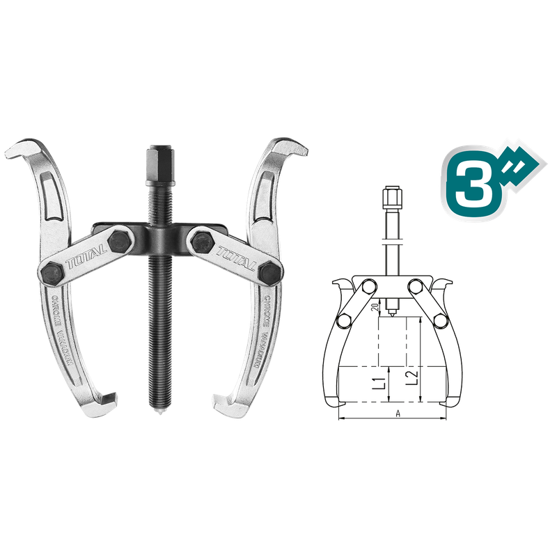 [THTGP236] 3" extracteur à deux griffes (robuste)