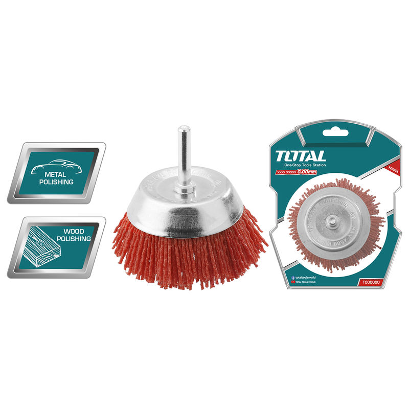 3" Nylon Cup brush with shank
