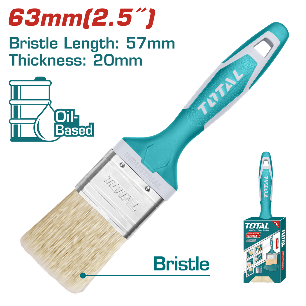 2.5" Industrial Paint brush(rubber covered handle)