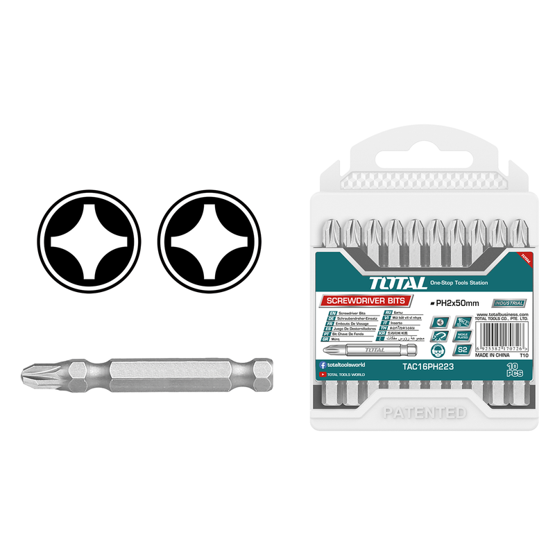 PH2X2" 10PCS Screwdriver bit set