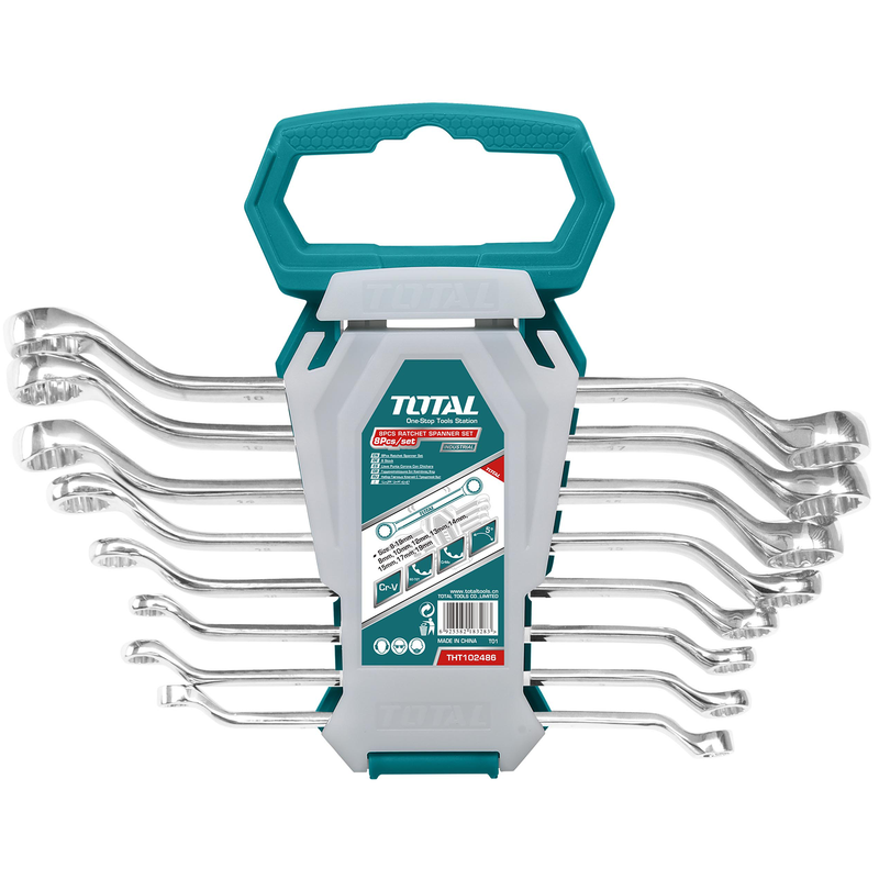 8Pcs offset ring spanner sett