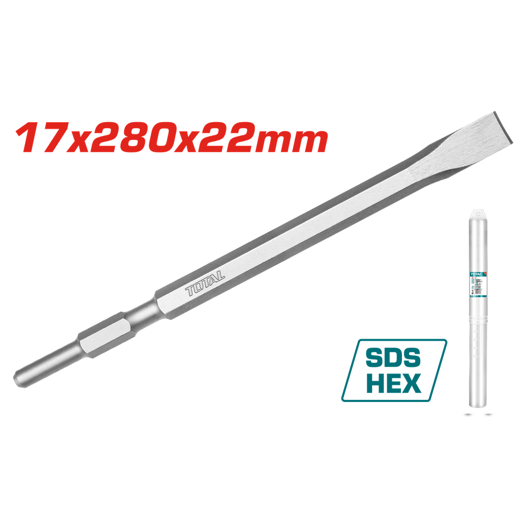11"x7/8" flat Hex chisel