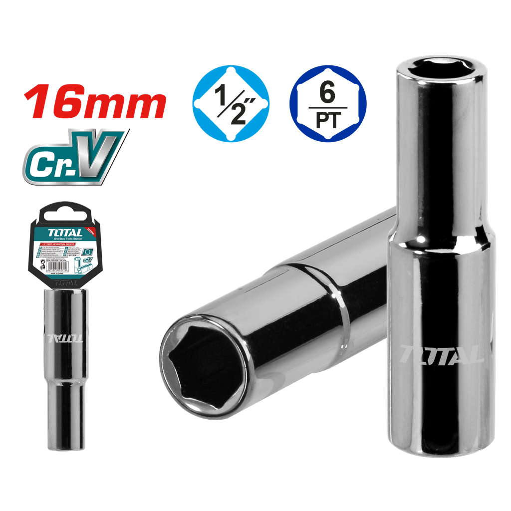 1/2" 16MM Deep Hexagonal socket