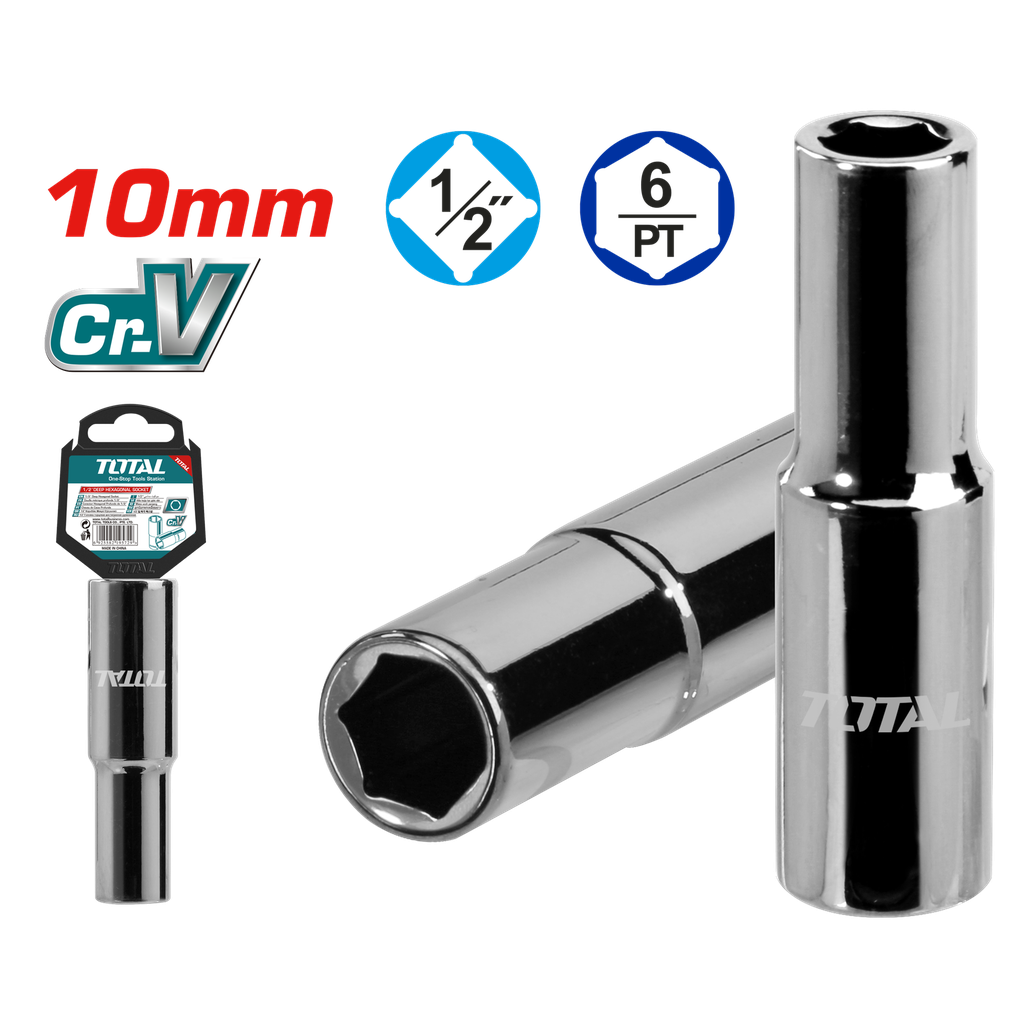 [THTST12103L] 1/2" 10MM Deep Hexagonal Socket
