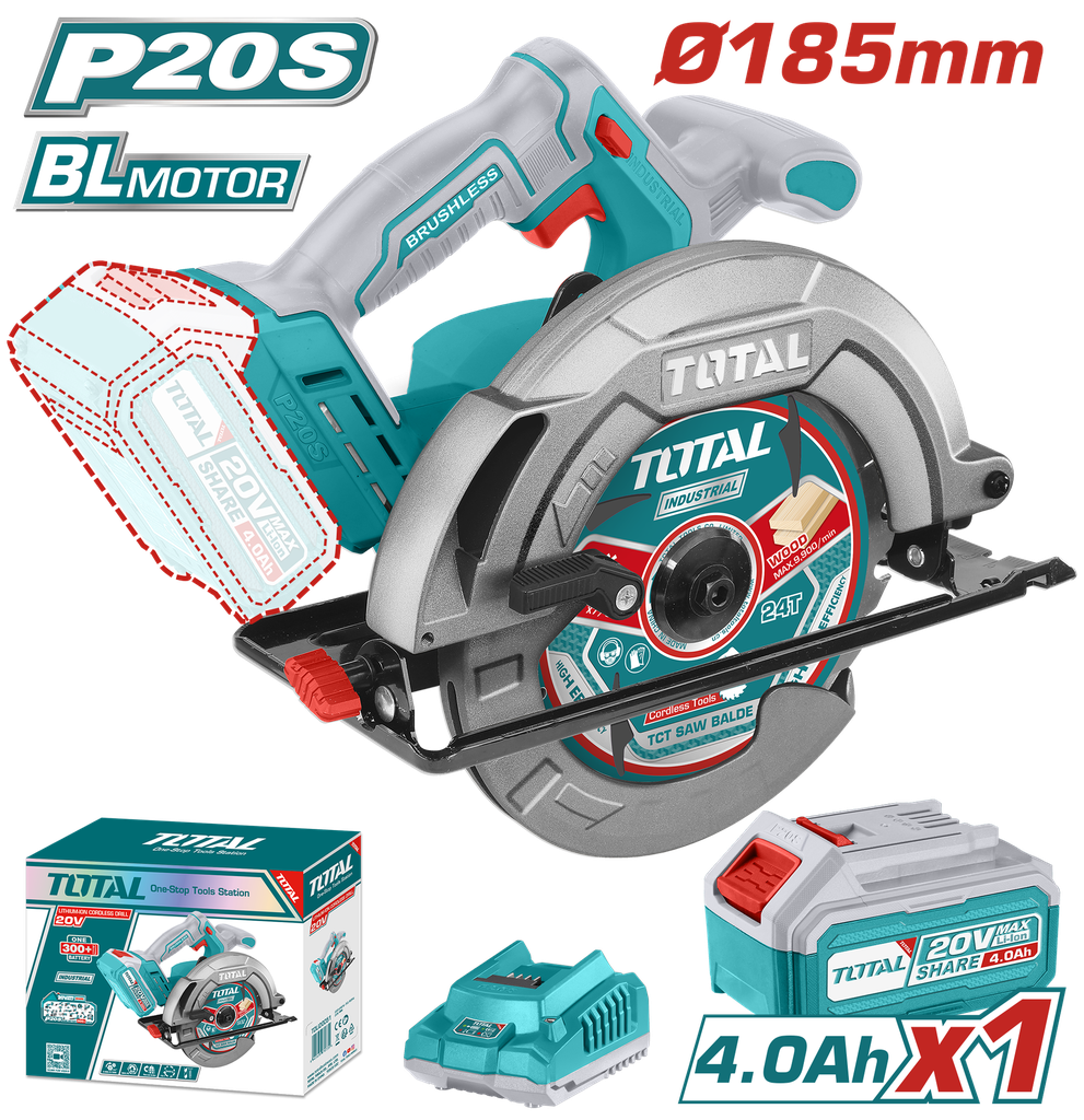 20VX7-1/4" Lithium-Ion Circular Saw(Including 1Battery+Charger)