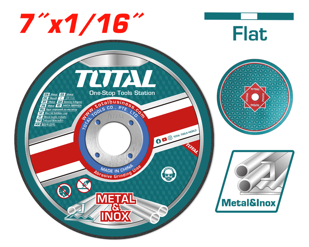 [TAC2161801] Disque à tronçonner en métal abrasif 7"X1/16"X7/8"