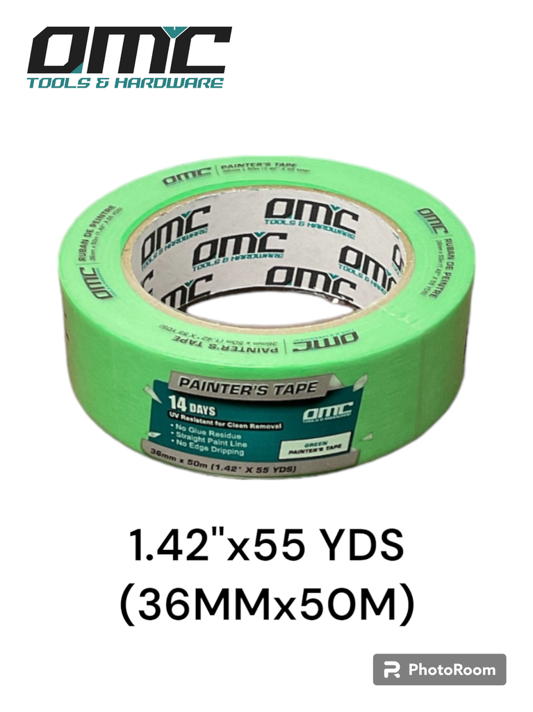 1.42"x55 YDS (36MMx50M) Green Painter's Tape