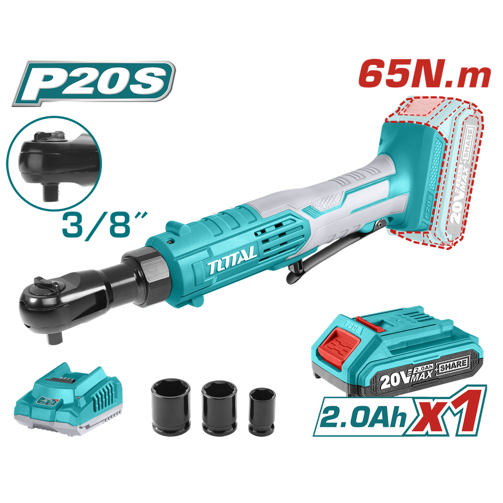 20VX3/8" Lithium-Ion Drive Ratchet (1Battery+1Charger)
