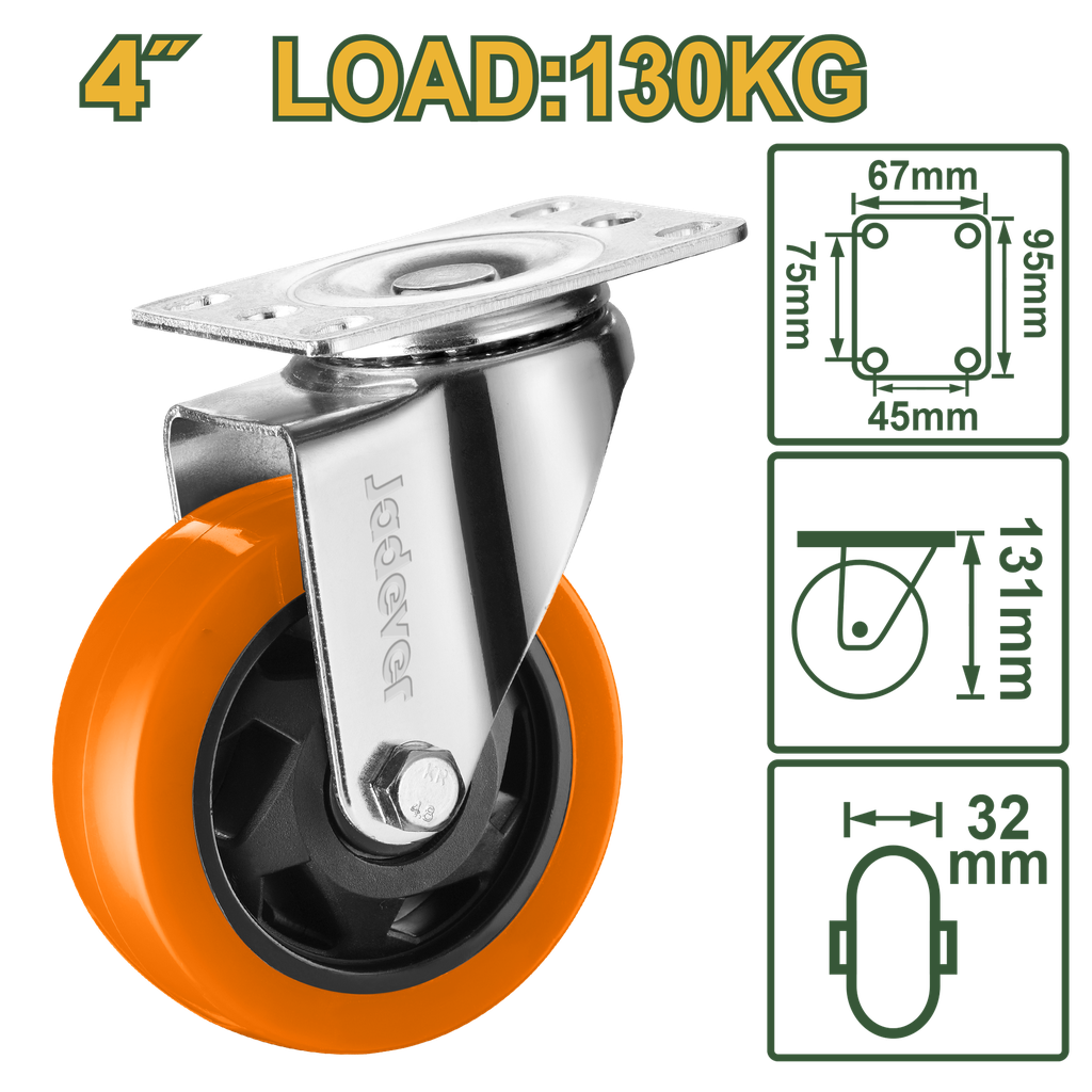4"X286lb Swivel caster wheel