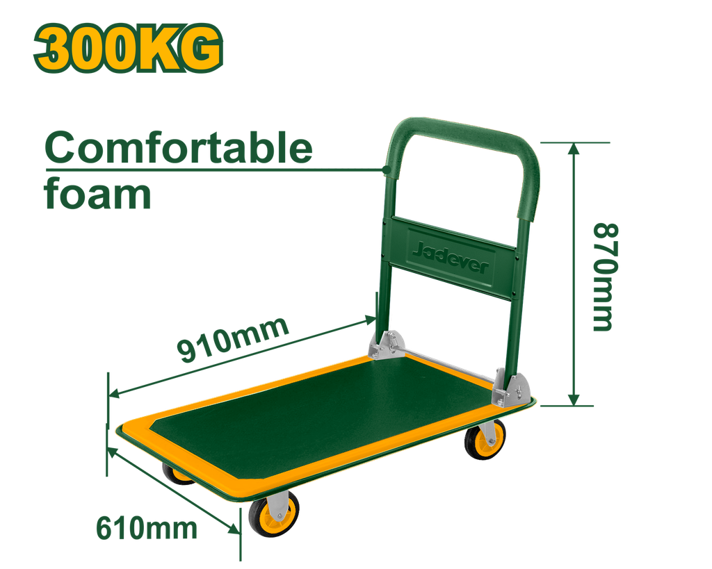 661Lb(300Kg) Foldable platform hand truck